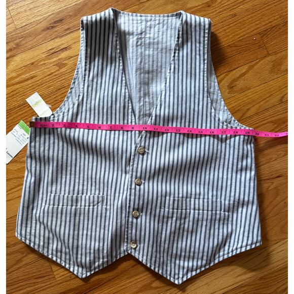 Vintage Ralph Lauren Cotton Reversable Vest | Double Prong Cinch-back | c. 1980s - Picture 13 of 16